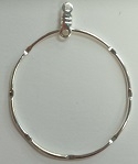 Round Hammered Earring Hoop-1 1/4"