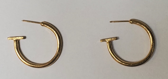 3/4 Hoop Earring- Gold only- 35mm