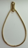 Teardrop Earring Hoop-SMOOTH GOLD