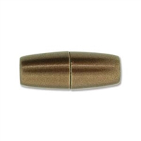 10 x 26mm, fits 6mm cord,  Large Hole Magnetic Clasp-MATTE/BRUSHED COPPER