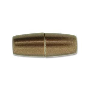 10 x 26mm, fits 6mm cord,  Large Hole Magnetic Clasp-MATTE/BRUSHED COPPER