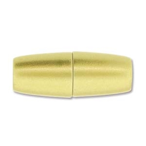 10 x 26mm, fits 6mm cord,  Large Hole Magnetic Clasp-MATTE/BRUSHED GOLD