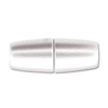 10 x 26mm, fits 6mm cord, Large Hole Magnetic Clasp-MATTE/BRUSHED SILVER