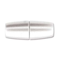 10 x 26mm, fits 6mm cord, Large Hole Magnetic Clasp-MATTE/BRUSHED SILVER