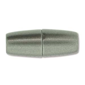 10 x 26mm, fits 6mm cord,  Large Hole Magnetic Clasp-MATTE GRANITE