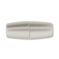 10 x 26mm, fits 6mm cord,  Large Hole Magnetic Clasp- MATTE STAINLESS STEEL