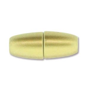 8.5 x 22mm, fits 4mm Cord, Large Hole Magnetic Clasp- MATTE GOLD