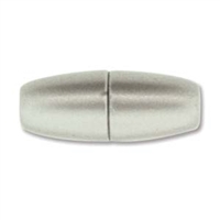8.5 x 22mm, fits 4mm Cord, Large Hole Magnetic Clasp- MATTE STAINLESS STEEL