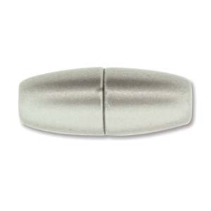 8.5 x 22mm, fits 4mm Cord, Large Hole Magnetic Clasp- MATTE STAINLESS STEEL