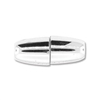 8.5 x 22mm, fits 4mm Cord, Large Hole Magnetic Clasp-SILVER