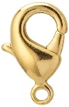 11mm Plated Lobster Clasp-GOLD