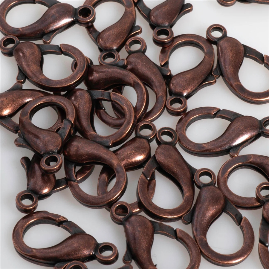 23mm Electroplated Lobster Clasp - Antique Copper