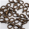 23mm Electroplated Lobster Clasp - Antique Brass