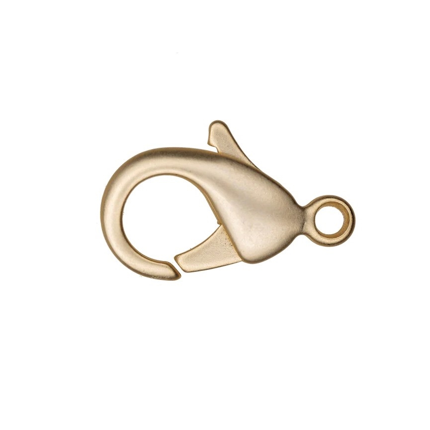 23mm Electroplated Lobster Clasp - Brushed (Matte) Gold