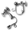 4mm 1/2 ball Screw Back Clip On Earring-IMITATION RHODIUM SILVER