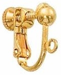 6mm 1/2 ball Screw Back Clip On Earring-GOLD