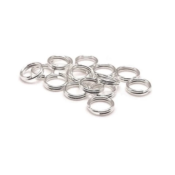 6mm Split Rings - Silver plated