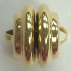 12mm Swirl Plated Magnetic Clasp-GOLD PLATED