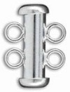 2 Strand Tube Clasp-SILVER