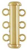 3 Strand Tube Clasp-GOLD