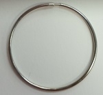 Tube Hoop Earring-1 1/2" IMITATION RHODIUM SILVER