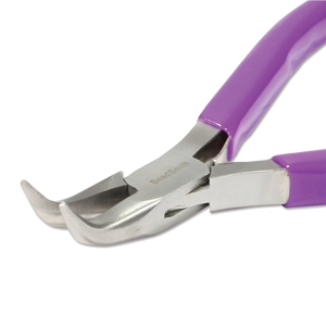 BeadSmith Super-Fine Bent Chain nose Pliers w/Spring