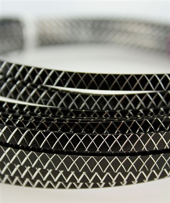 Flat Diamond Cut Aluminum Wire - 1mm x 5mm