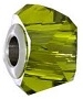 Swarovski BeCharmed Helix Large Hole Bead- Olivine