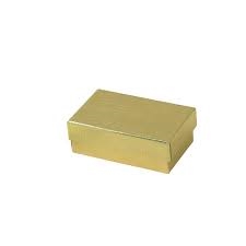 #21 Gold Solid Top Jewelry Box- 2 1/2" x 1 1/2" x 7/8"