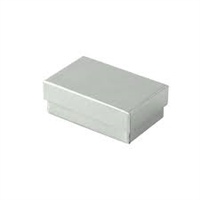 #21 Silver Solid Top Jewelry Box- 2 1/2" x 1 1/2" x 7/8"