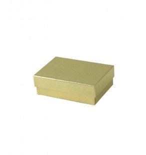 #31 Gold Solid Top Jewelry Box- 3" x 2 1/8" x 5/8"