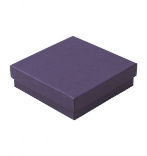 #33 Purple Solid Top Jewelry Box- 3 1/2" x 3 1/2" x 1"