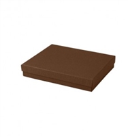 #65 Cocoa Solid Top Jewelry Box- 6" x 5" x 1"