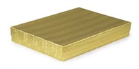 #75 Gold Solid Top Jewelry Box- 7" x 5 1/2" x 1"