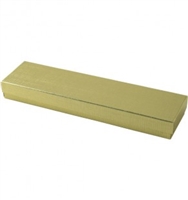 #82 Gold Solid Top Jewelry Box- 8" x 2" x 7/8"