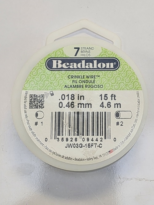 Crinkle Wire Beading Wire - .018"