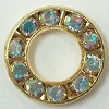 Small Channel Set Ring-12mm-CRYSTAL AB/GOLD