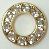 Small Channel Set Ring-12mm-CRYSTAL/GOLD