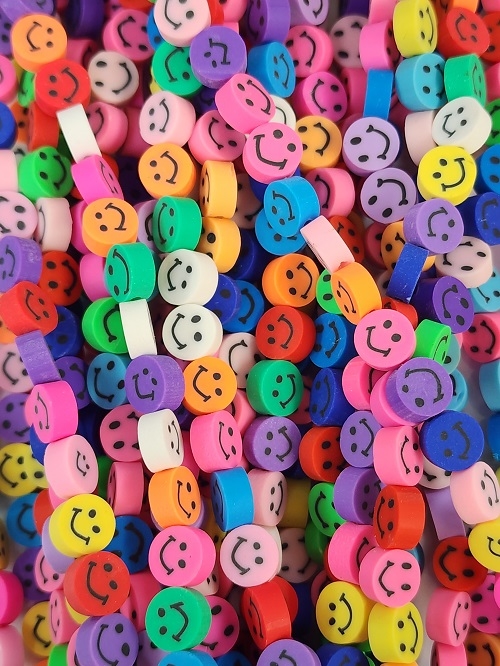 Clay Beads- Smiley Faces