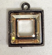 14mm Square Cosmic Ring Pendant Setting- 1 Loop