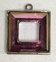 20mm Square Cosmic Ring Pendant Setting- 1 Loop
