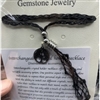Interchangeable Crystal Holder Necklace - 18 inch w 2 inch extension - Leather Cord with Stainless Accessories