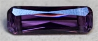 Cubic Zirconia 2 Hole Faceted Baguette- Purple