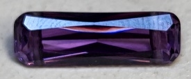Cubic Zirconia 2 Hole Faceted Baguette- Purple