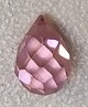 Cubic Zirconia Small Briolette Pendant- Pink