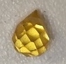 Cubic Zirconia Small Briolette Pendant- Yellow
