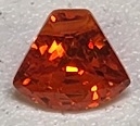 Cubic Zirconia Fan Pendant- Orange