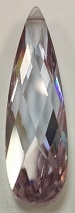 Cubic Zirconia Long Flat Teardrop- Light Purple