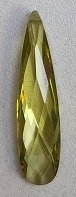 Cubic Zirconia Long Flat Teardrop- Light Yellow