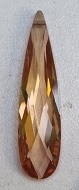 Cubic Zirconia Long Flat Teardrop- Peach Champagne